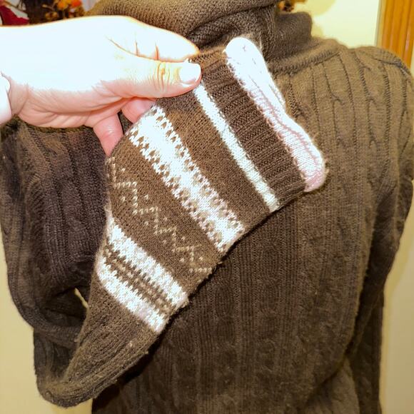 Y2k brown and pink pullover sweater - Picture 5 of 5